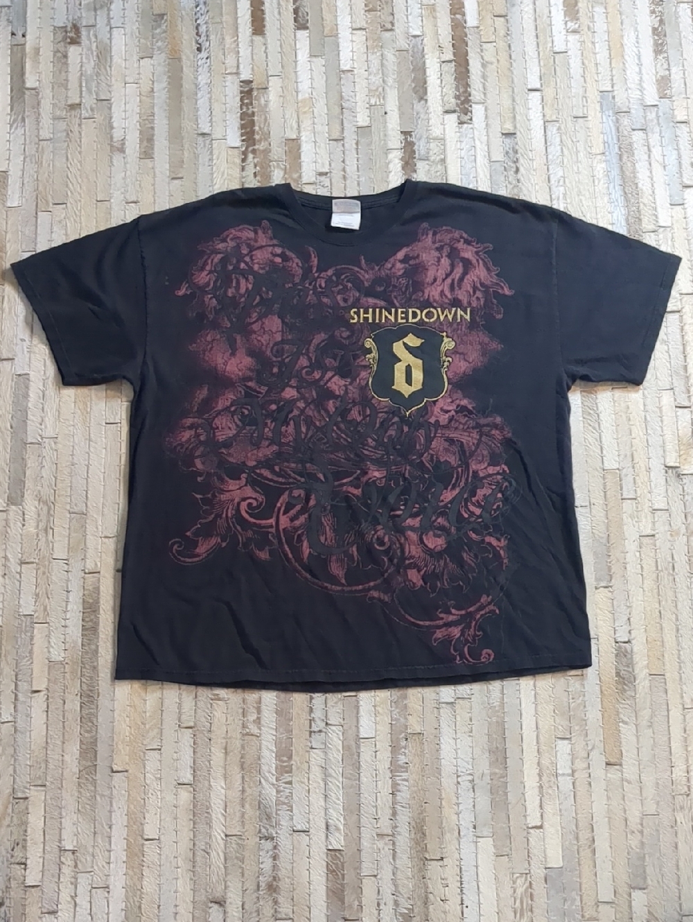 Shinedown 2012 Floral AOP All Over Print Band Rock T-Shirt